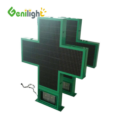 Función de visualización de gráficos RGB verde LED FARMACY CROSS para la atracción del cliente
