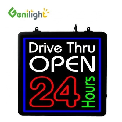 Animación LED Neon Open Sign con función de visualización de horas Animación Tablero frontal Acrílico