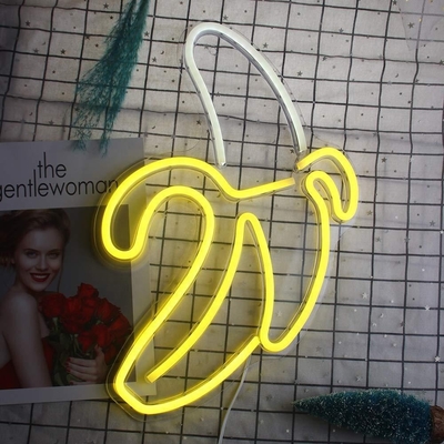 Decoración de la pared de la señal de neón LED de plátano personalizada para la luz nocturna Vida útil 50000 horas