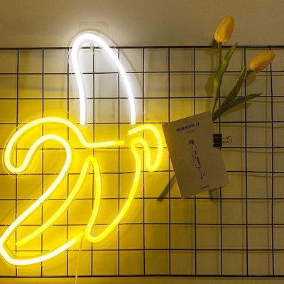 Decoración de la pared de la señal de neón LED de plátano personalizada para la luz nocturna Vida útil 50000 horas