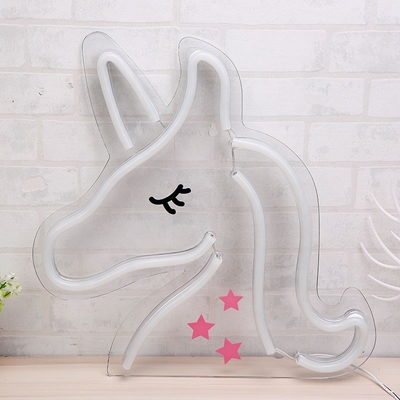 Consumo de energía 1 Iluminación LED de neón de unicornio Perfecto para los amantes de los animales y los jugadores