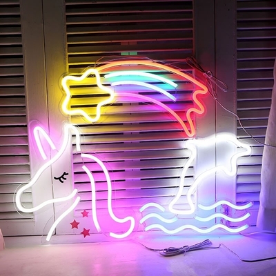 Consumo de energía 1 Iluminación LED de neón de unicornio Perfecto para los amantes de los animales y los jugadores