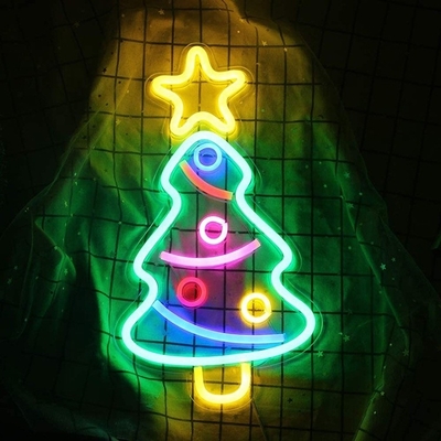 Luz de neón de árbol de Navidad personalizado para decoraciones de fiesta Brillante y festivo
