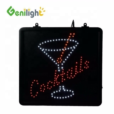 0 Consumo de energía Genilight COCKTAILES personalizados con logotipo de copa con luz de neón