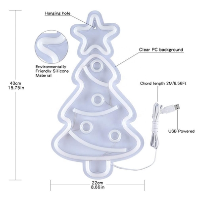 Luz de neón de árbol de Navidad personalizado para decoraciones de fiesta Brillante y festivo