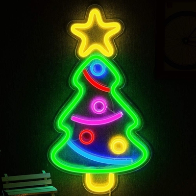 Luz de neón de árbol de Navidad personalizado para decoraciones de fiesta Brillante y festivo