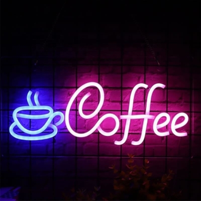 Lámpara nocturna de vidrio acrílico Arte de decoración de la pared NeónAbre 50000 horas Vida útil 5V Voltado