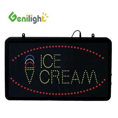 56*33 Tamaño del panel Genilight helado LED acrílico signo abierto con pantalla táctil