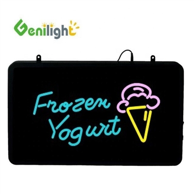 56*33 Tamaño del panel Genilight helado LED acrílico signo abierto con pantalla táctil