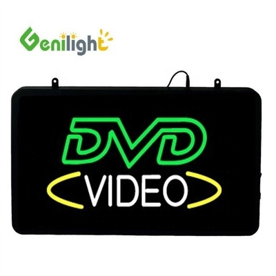 Genilight 22*13 pulgadas CE RoHS DVD VIDEOLED Cajas de luz publicitaria Neón