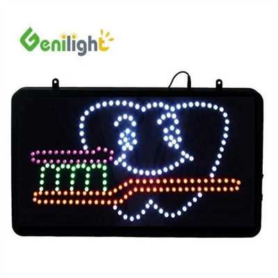 ABS Open-Mold Genilight Oval 58 * 36cm LED Neón Signo abierto con el logotipo del diente