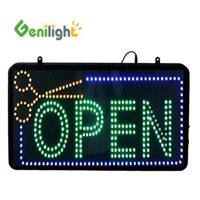 Las tijeras de peluquería cortan el letrero de LED Popular cadena de neón animada para sus necesidades comerciales