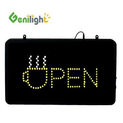 Signo de neón LED de alta resolución para negocios de autoservicio Iluminado taza de café abierta