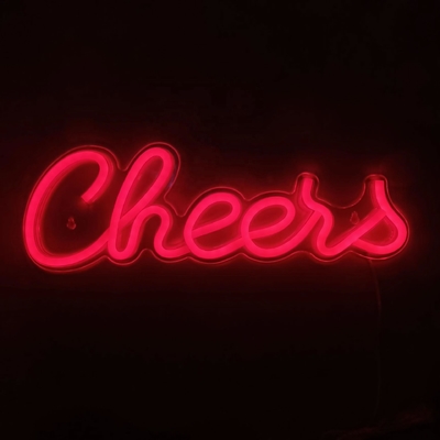 Saludos LED Light Up Sign Decoración de pared para chicas preppy Decoración de habitación Neon Sign
