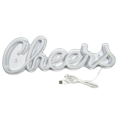 Saludos LED Light Up Sign Decoración de pared para chicas preppy Decoración de habitación Neon Sign