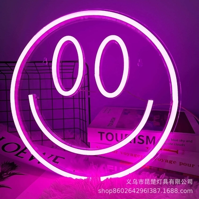 5V Voltage LED Smiley Facial Sign Decoración de pared personalizada para chicas adolescentes Decoración de habitación Preppy