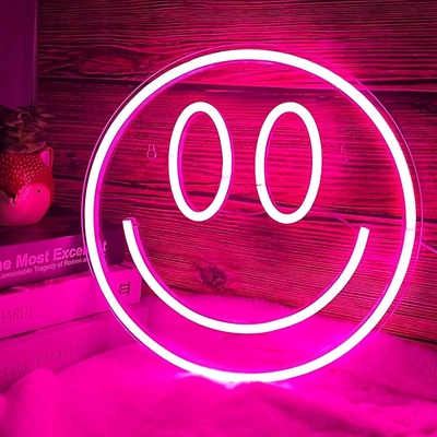 5V Voltage LED Smiley Facial Sign Decoración de pared personalizada para chicas adolescentes Decoración de habitación Preppy