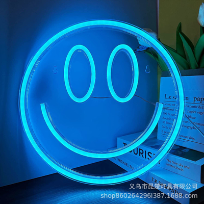 5V Voltage LED Smiley Facial Sign Decoración de pared personalizada para chicas adolescentes Decoración de habitación Preppy