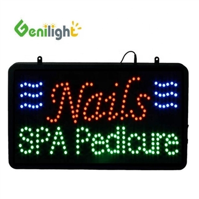 Signo abierto de animación LED de interior con molde abierto de ABS para salón/depilación/spa/ tienda de uñas