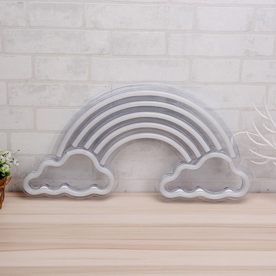 Luz de neón arco iris LED Decoración de la pared Art Sign para el hogar dormitorio salón oficina 5V de voltaje