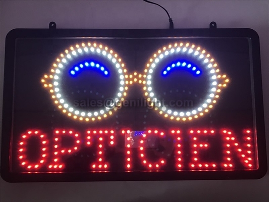 Tabla frontal acrílica personalizada Genilight LED Neon Sign para el cuidado de los ojos 22 * 13 pulgadas CE RoHS