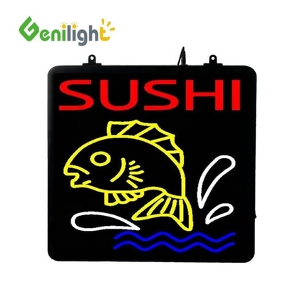 53 * 45cm Custom LED Neon Abierto para la pesca Aplicación de la tienda ABS Outframe y función de pantalla de animación