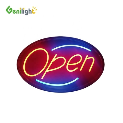 Tablero de señalización LED de neón animado con control remoto Forma ovalada 56 * 33 cm Dimensión de la pantalla