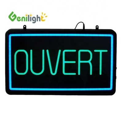 Tablero de señalización LED de neón animado con control remoto Forma ovalada 56 * 33 cm Dimensión de la pantalla