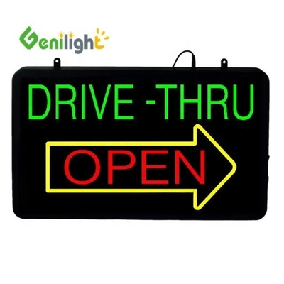 Genilight Indoor 56*33cm Alto brillo y bajo voltaje LED Open Sign con función RGB