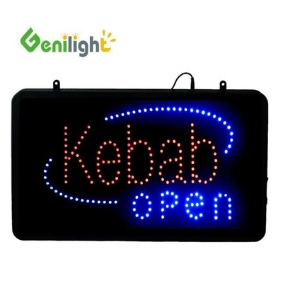 Genilight Indoor 56*33cm Kebab publicitario LED Signo de letras con marco abierto de molde ABS