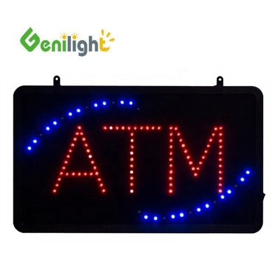 Tablero de PCB Material acrílico y forma ovalada LED Banco de publicidad cajero automático Signo abierto