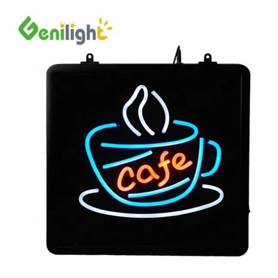 Signo de neón LED de taza de café con opciones de personalización