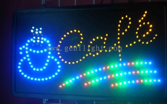 Signo de neón LED de taza de café con opciones de personalización