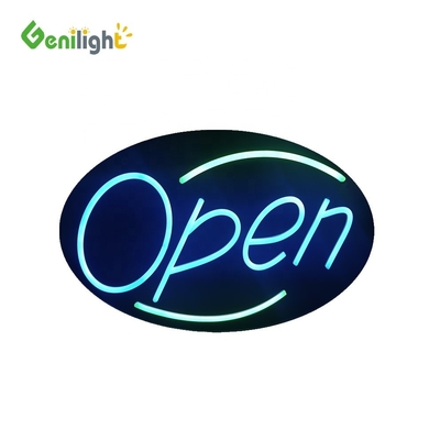 Colorido Genilight Signo abierto Neón LED Empresarial Animación de la publicidad de movimiento Displays Panel 56 * 33cm