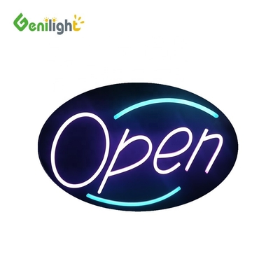 Colorido Genilight Signo abierto Neón LED Empresarial Animación de la publicidad de movimiento Displays Panel 56 * 33cm