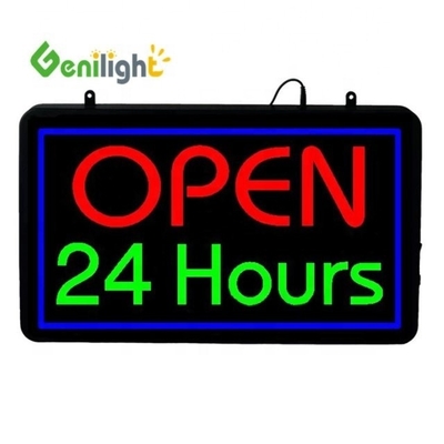 Función de pantalla de animación LED personalizada de alta iluminación abierta con señal de neón de hora