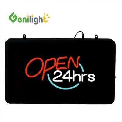 Función de pantalla de animación LED personalizada de alta iluminación abierta con señal de neón de hora