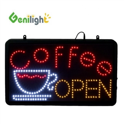 Colorido panel de pantalla LED de placa de acrílico de 12v para cafetería Open Sign by Genilight