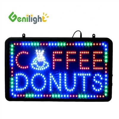 Colorido panel de pantalla LED de placa de acrílico de 12v para cafetería Open Sign by Genilight