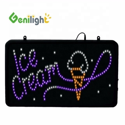 Estilo Deco LED personalizado pasteles de helado Signo de neón con pantalla acrílica delantera