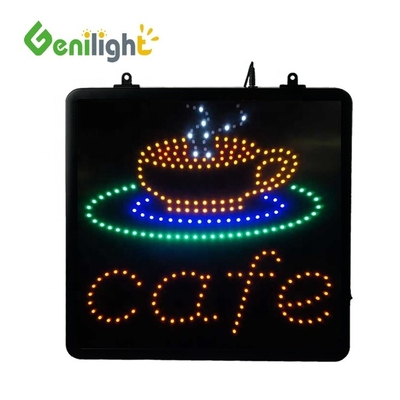 53*45 cm Animación LED de movimiento Business Cafe Club Signo de encendido/apagado Interruptor Luz brillante abierta LED de neón