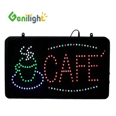 53*45 cm Animación LED de movimiento Business Cafe Club Signo de encendido/apagado Interruptor Luz brillante abierta LED de neón