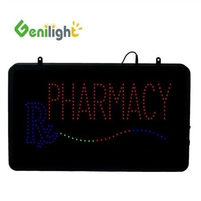 pantalla táctil LED de 5 mm brillante parpadeante farmacia porta colgante tablero de señalización para farmacia