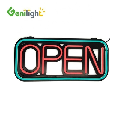AC 110 V-240 V Voltado Multicolor LED Open Neon Sign con fuente de alimentación y diseño personalizado