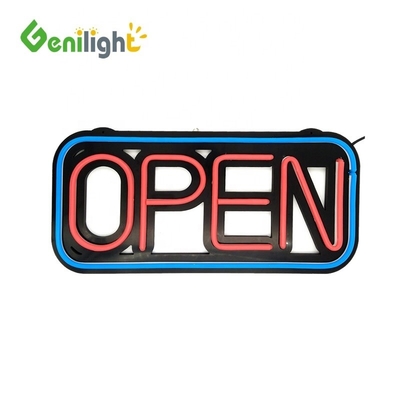 AC 110 V-240 V Voltado Multicolor LED Open Neon Sign con fuente de alimentación y diseño personalizado