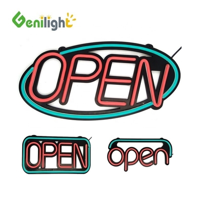 AC 110 V-240 V Voltado Multicolor LED Open Neon Sign con fuente de alimentación y diseño personalizado