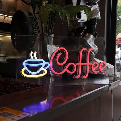 Genilight Hang estilo clásico panel de fondo acrílico LED señal eléctrica de neón para café café