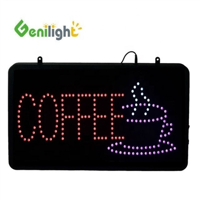 Función de pantalla de animación DC 12V Indoor LED Cafe Neon Sign con marco abierto de molde ABS