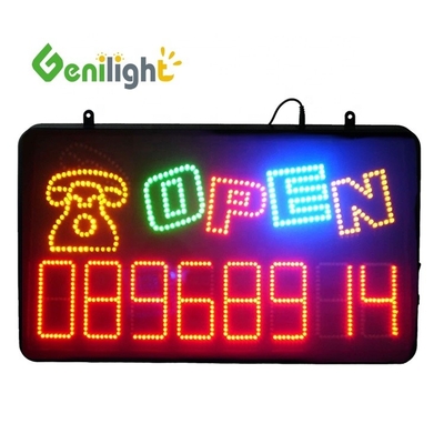 LED animado a todo color OPEN Señales comerciales para ventanas de tiendas