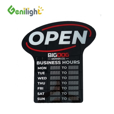 Consumo Genilight GLT-LSN6050H-001 Rojo Color Azul Neón Signo LED Abierto Con Horas